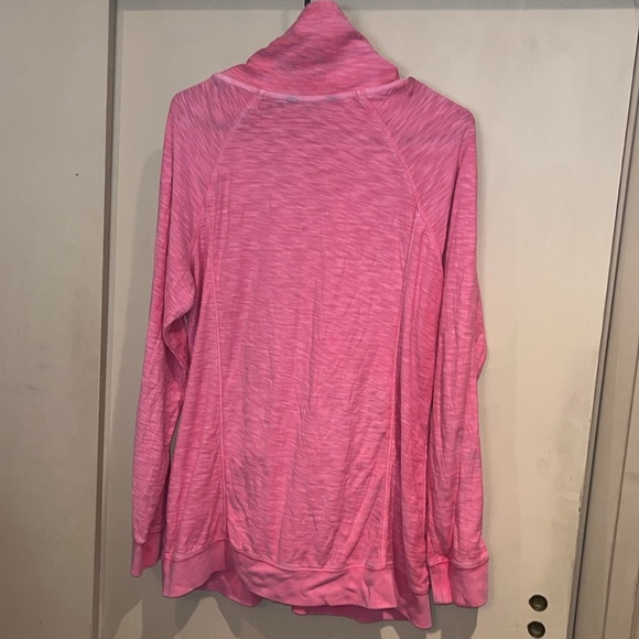 Tommy Bahama tunic styled cowl neck zip up sweatshirt hot pink size large - Picture 10 of 15